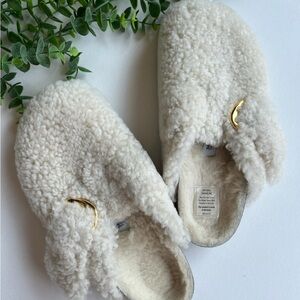 Birkenstock Boston Big Buckle Teddy - Eggshell